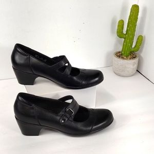 Clarks Bendables 8.5M Black Leather Mary Janes